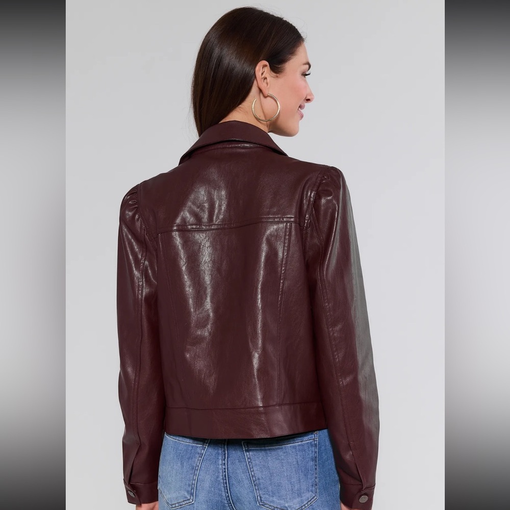 NWT Avara Roxanna Brown Faux Leather Jacket • Size Small • Sold Out - Picture 5 of 6